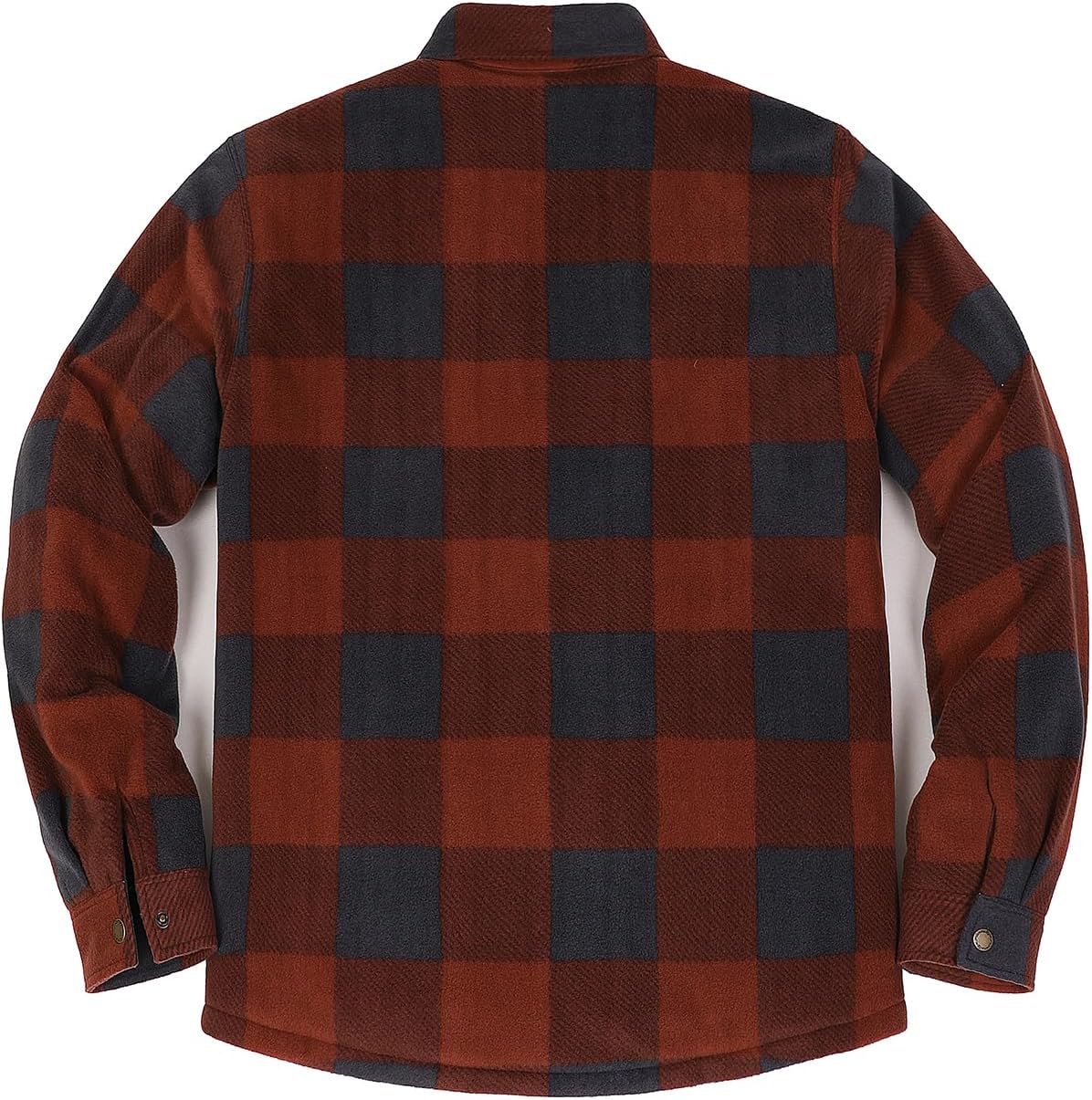 ZENTHACE Men's Quilted Lined Fleece Shirt Jacket, Snap Button Plaid Shacket, Fall Winter Warm Workwear Overshirt