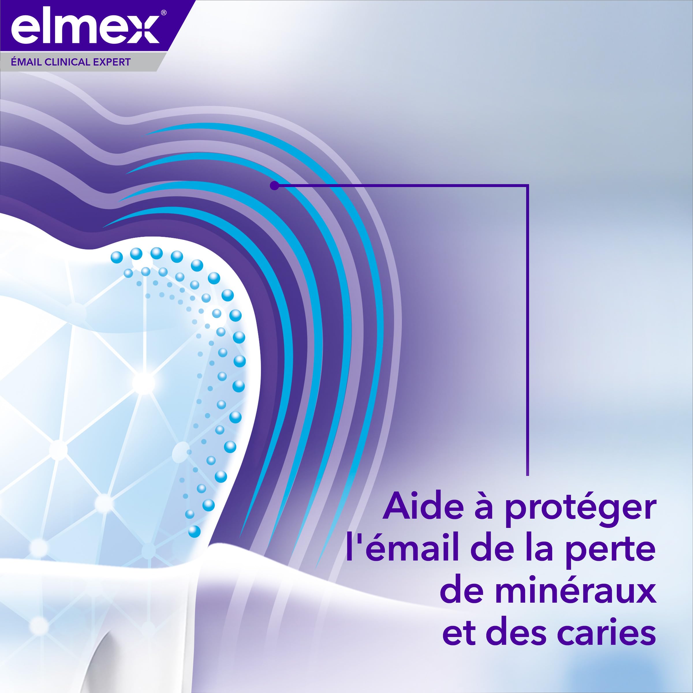 ELMEX - Dentifrice elmex® Émail Clinical Expert Soin Émail Blancheur - Dents jusqu'à 3 teintes plus blanches* - Protège l'émail - Lot de 12 x 75 ml
