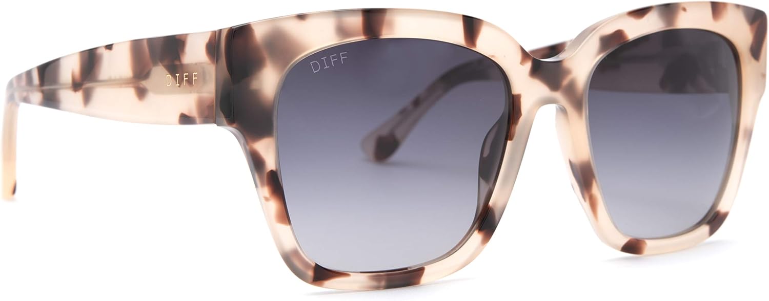 DIFF Bella II Oversized Square Sunglasses for Women UV400 Protection, Tortoise Frames - Image 8