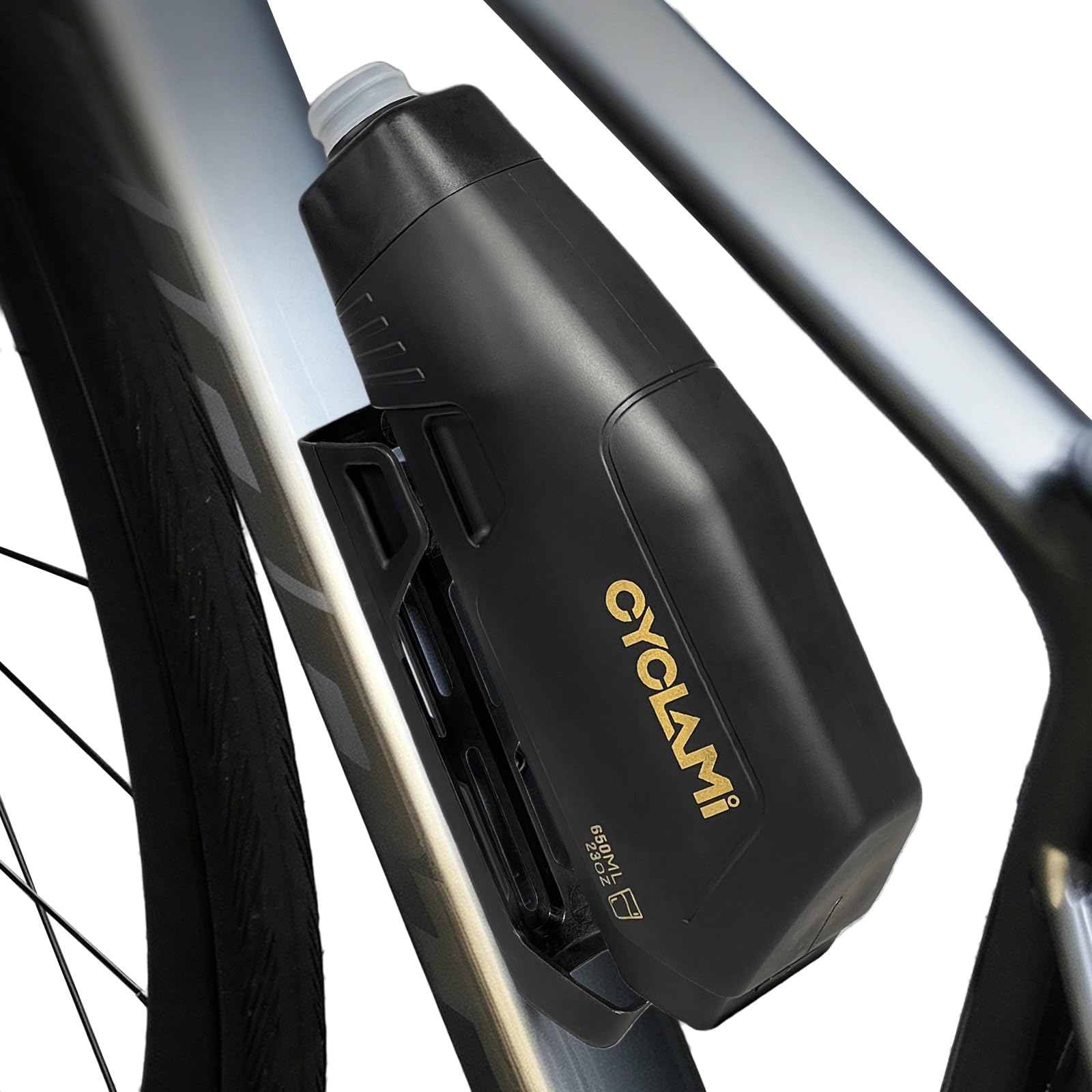 650ml Aerodynamic Water Bottle Bracket Set with Bike Frame Pneumatic Cycling Water Bottle Lightweight PP Material for Sports Outdoor MTB Road Cycling