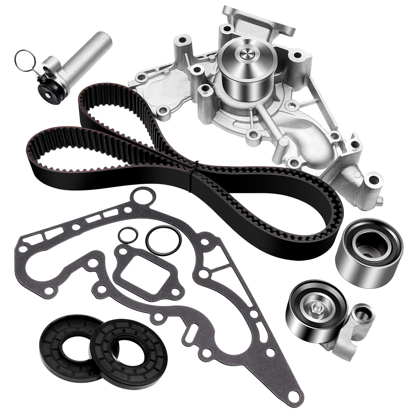 ECCPP Timing Belt Kit with Water Pump Compatible For Lexus GS400 GS430 GX470 LS400 LS430 LX470 SC400 SC430,For Toyota For 4Runner For Land Cruiser For Sequoia For Tundra TS26298 ITM298 WP2036