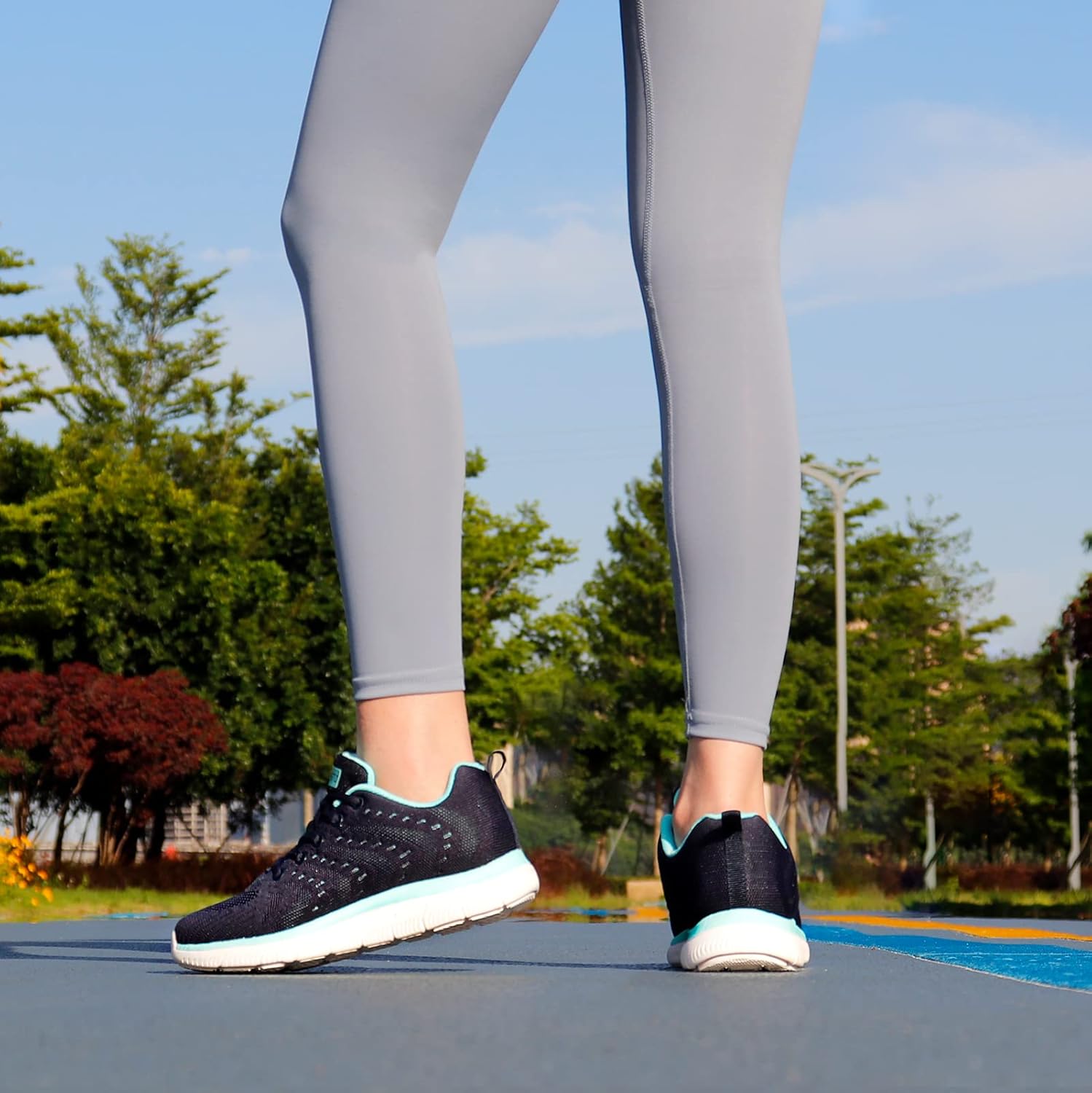 STQ Tennis Shoes Womens Sneakers Breathable Mesh Walking Shoes Arch Support Orthopedic Athletic Workout Gym Running Shoe for Travel Jogging Sports Cross Training - Image 8