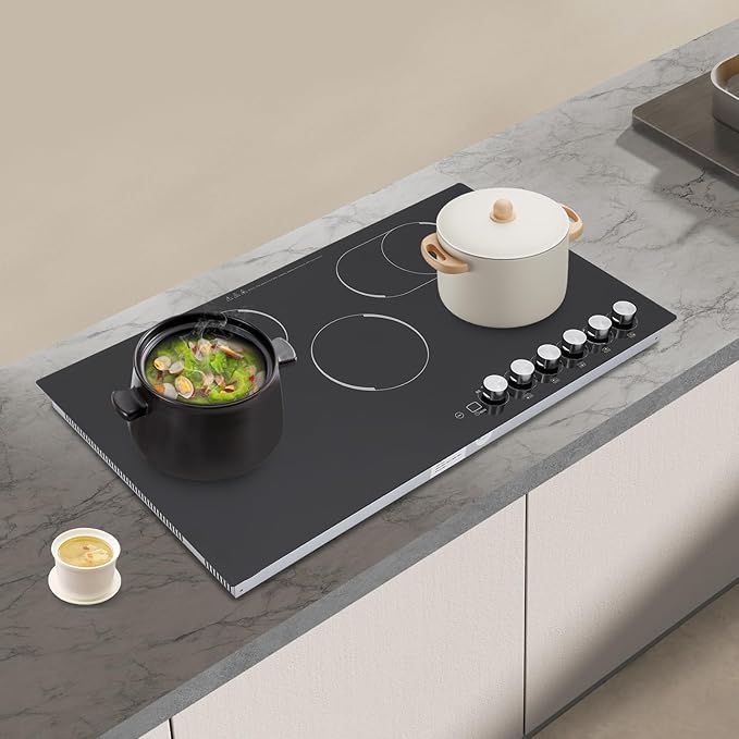 Estufa Vitrocerámica 5 Puestos 35 Pulgadas Empotrable 110V miniatura 5