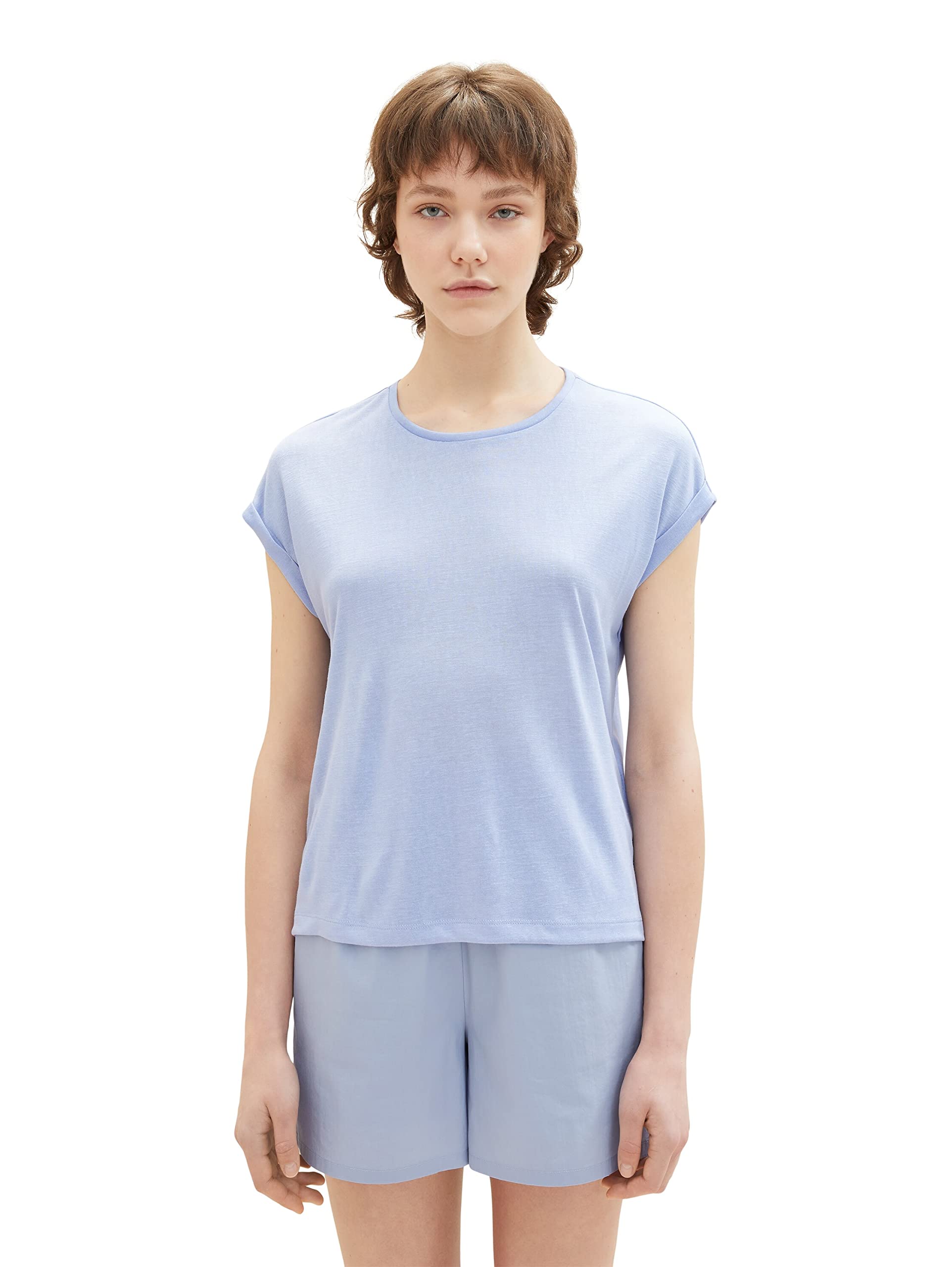 TOM TAILOR Denim Women's Basic T-Shirt, 12819 - Parisienne Blue, M