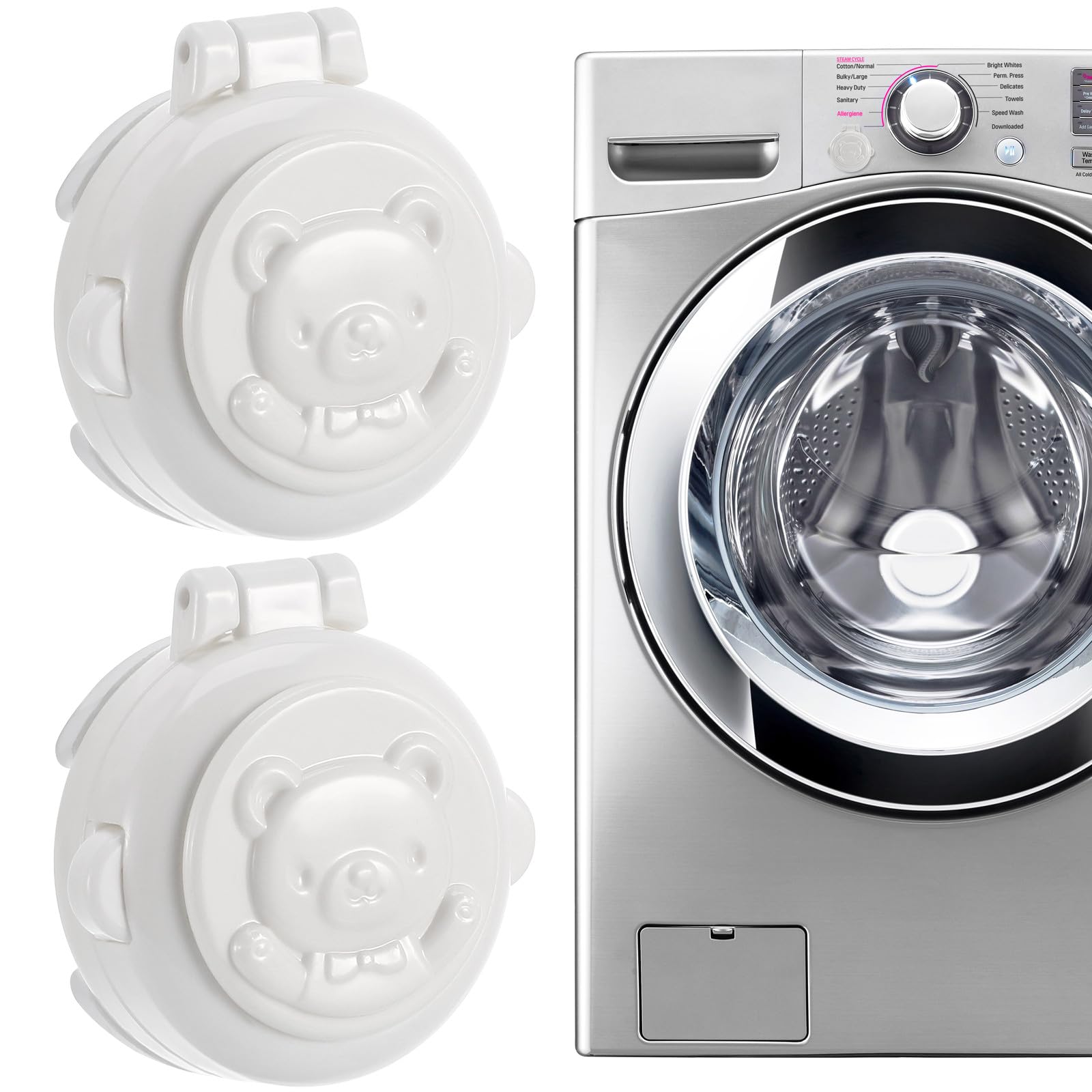 POPETPOP Juego de 4 Cubiertas Protectoras para Botones Eléctricos Cerradura Infantil, Bloqueo de Botón de Arranque para Lavadora, Protección contra Uso Accidental en Casa y Coche