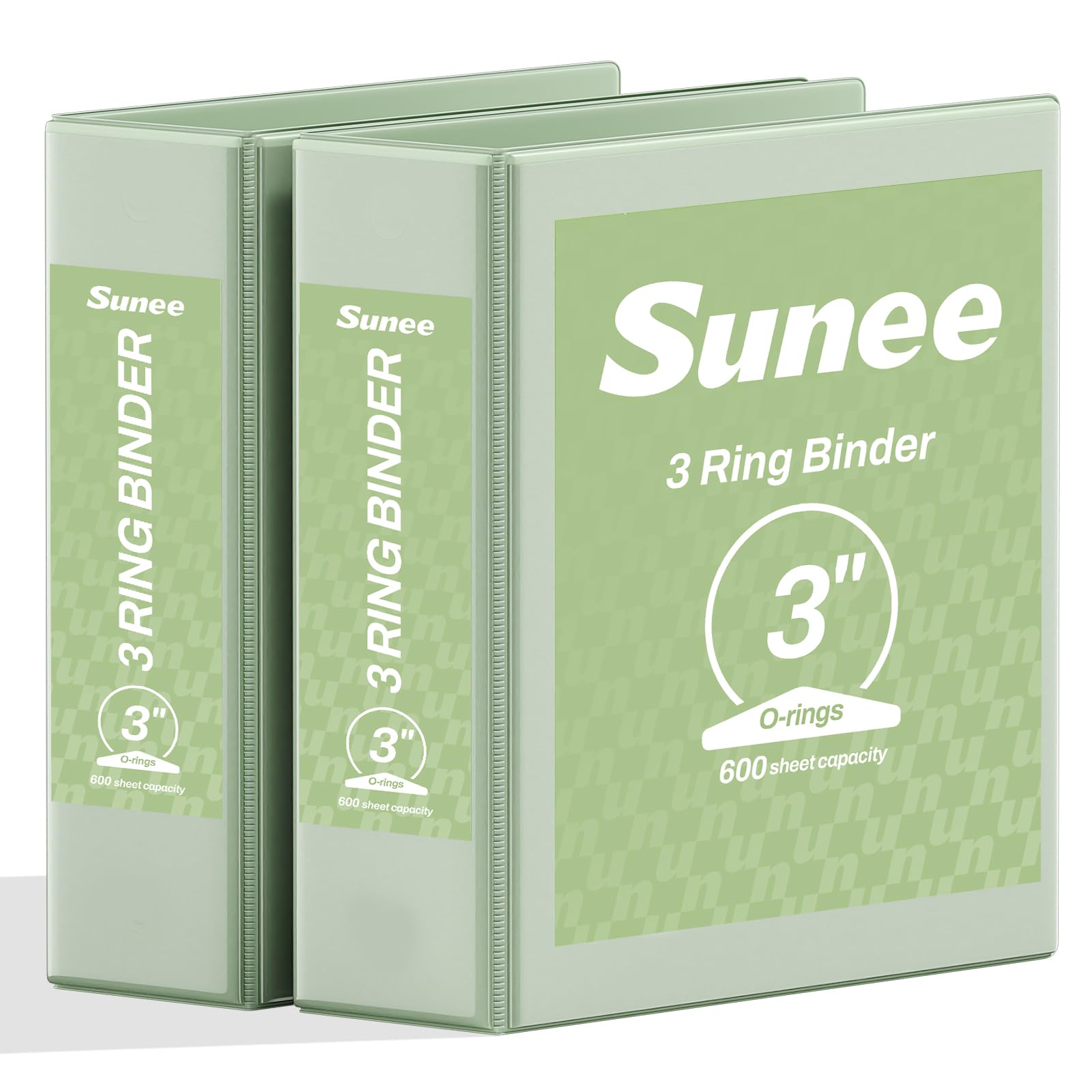 SUNEE 3 Ring Binder 3 Inch 2 Pack