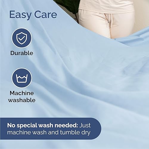 Miniatura 6 de CGK Unlimited - Juego de sábanas para cama de matrimonio sábanas blancas sábana bajera 4 fundas de almohada bolsillos muy profundos de microfibra