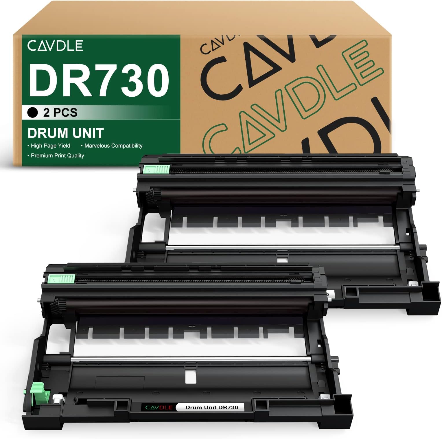 2PK Compatible DR730 Drum Replacement for Brother DR730 Drum Unit Work with HL-L2325DW HL-L2350DW HL-L2390DW HL-L2370DW DCP-L2550DW MFC-L2690DW MFC-L2710DW MFC-L2717DW MFC-L2750DW (Not Toner)