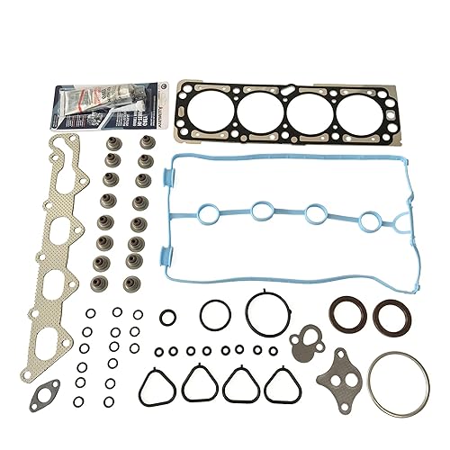 Unaykolb MLS Junta de cabeza de motor con 10 pernos de cabeza con sello de silicona para Chevy Aveo 2004 Junta de cabeza para Chevrolet Aveo 2004