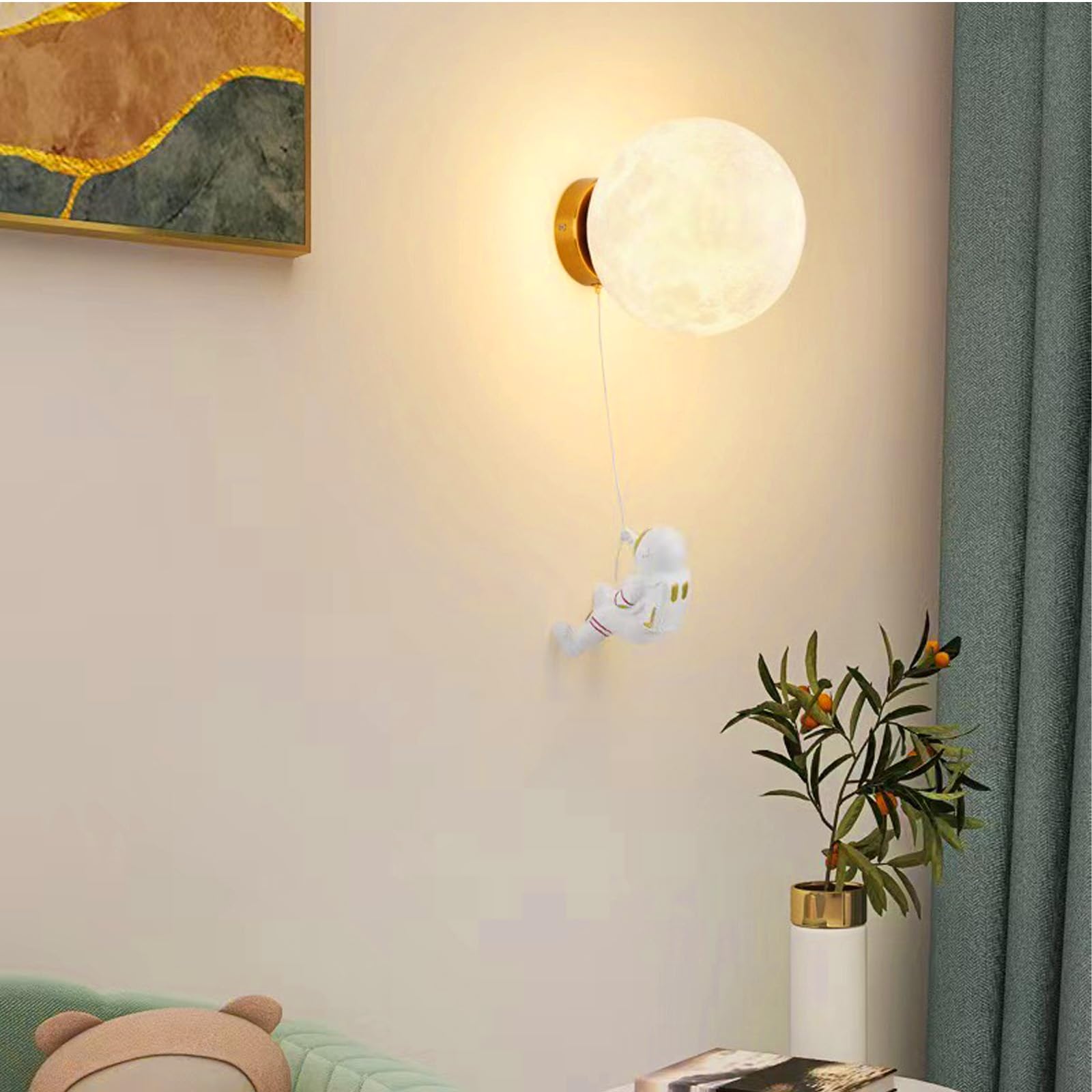 Lampa ścienna LED do wnętrz nowoczesna astronauta lampa ścienna przestrzeń astronauta pokój dziecięcy lampka nocna oświetlenie ścienne chłopiec dziewczyna sypialnia salon lampka nocna (ciepłe światło
