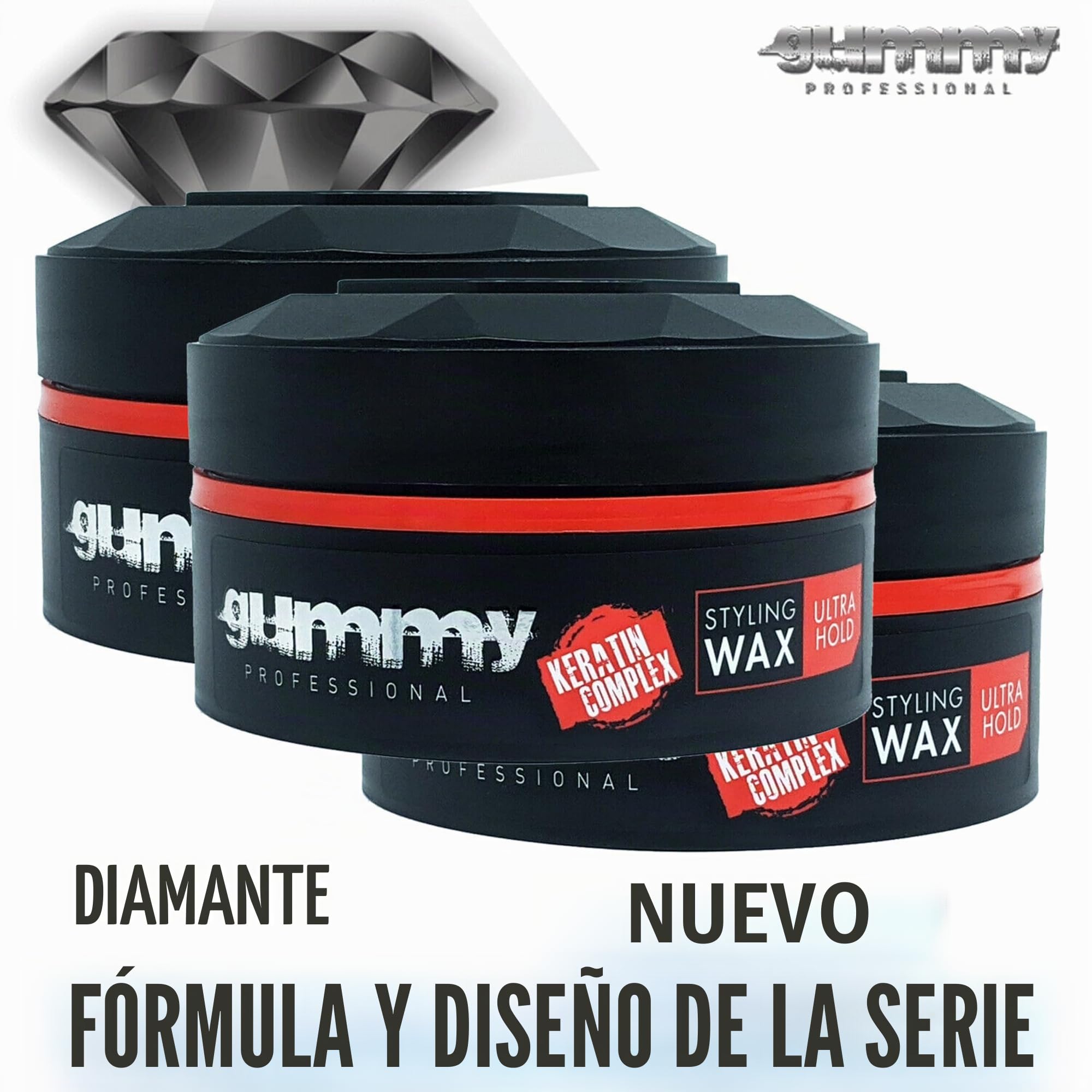 Gummy Professional Grooming Box Styling Wax Ultra Hold 150 ML (x4)