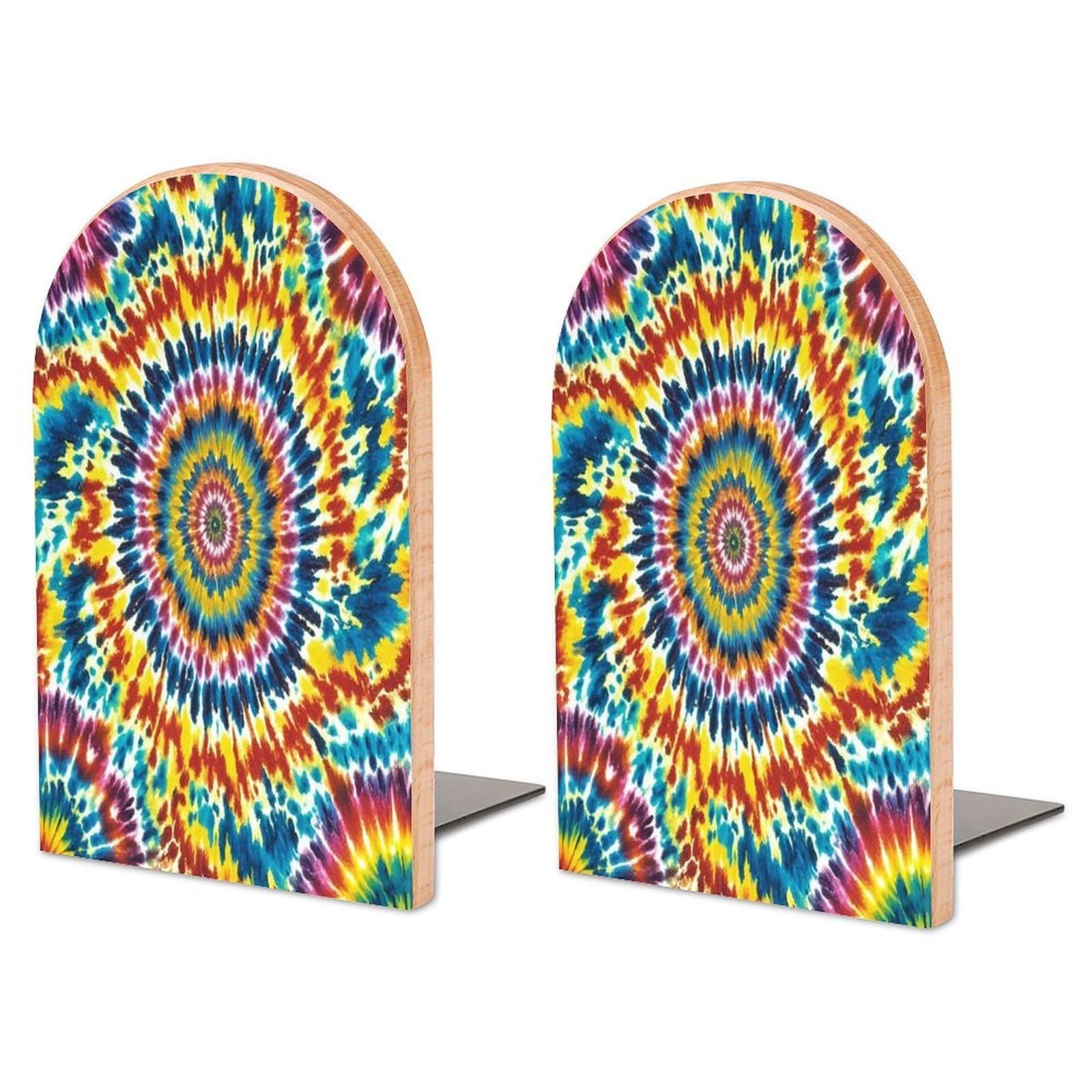 Sujetalibros de madera coloridos para decorar salones y sujetar tomos pesados