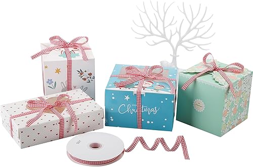 Miniatura 3 de HIFEASTS Cinta a cuadros de 38 pulgadas x 50 yardasrollo de cinta a cuadros para embalaje de cajas de regalo y pasteles de cumpleaños, decoraciones