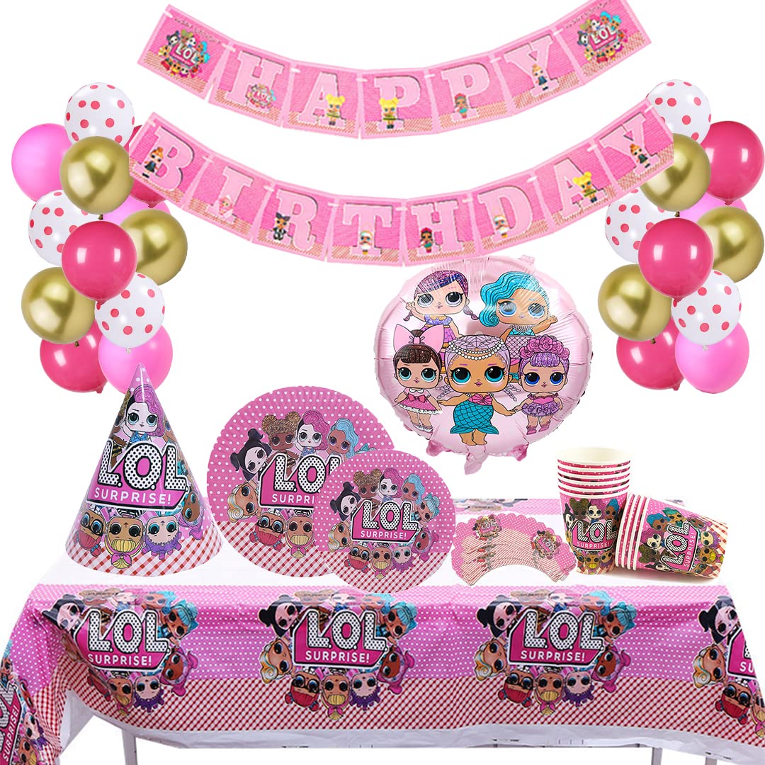 Decor Me LOL Birthday Party Decoration, LOL Birthday Theme, Birthday Party Supplies , Party supplies kit, quality decoration set
