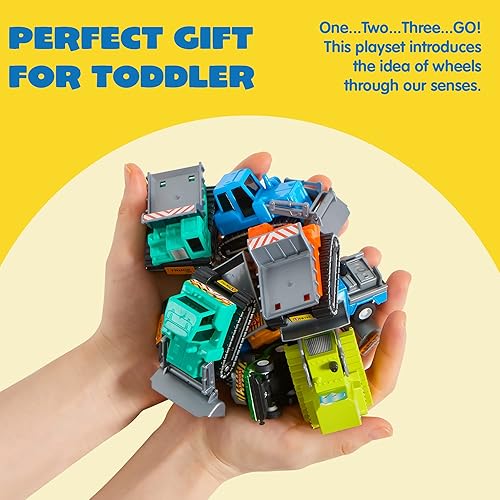 Miniatura 6 de Juego de 18 piezas de auto con tracción en varios modelos de camión auto de carreras alimentado por fricción para niños pequeños niños y niñas