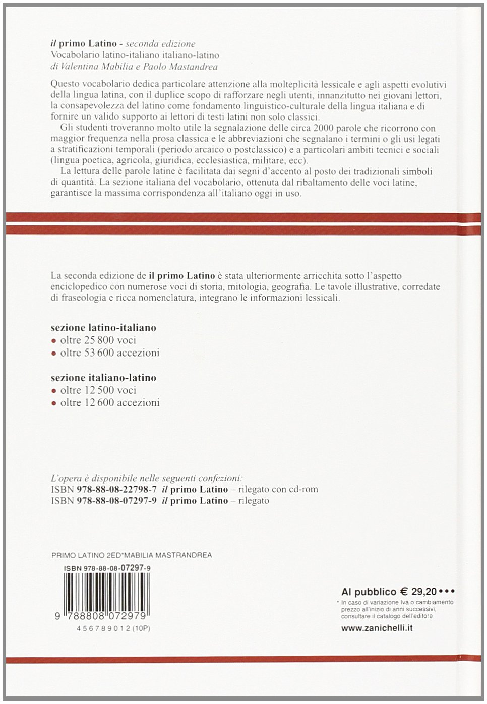 Il primo latino. Vocabolario latino-italiano, italiano-latino