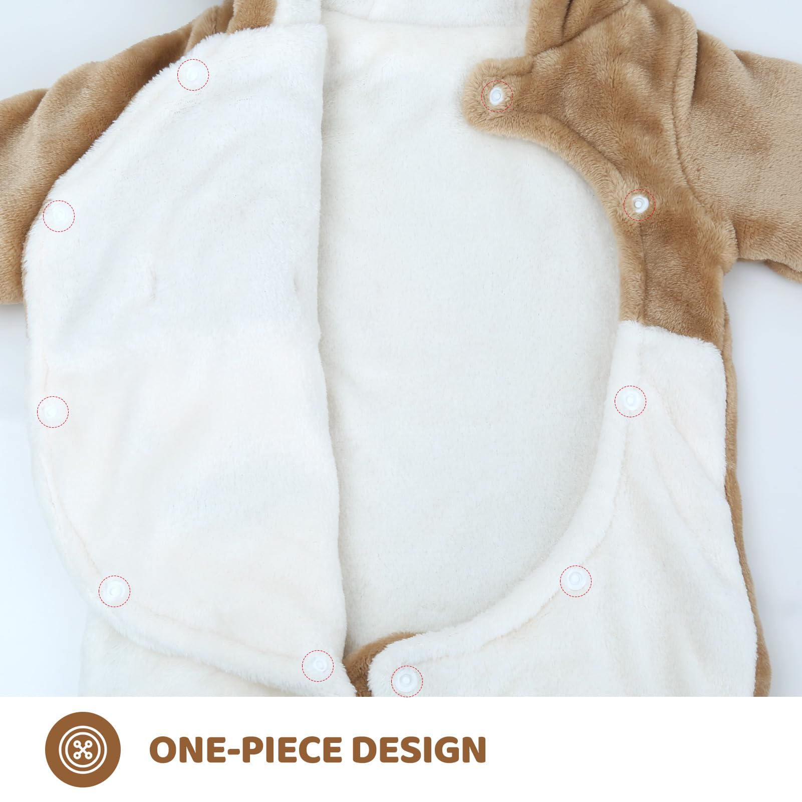WYTbaby Tute da neve bambino Pile tuta neve Neonato Inverno con Cappuccio Calore Infantile pagliaccetto Tute Neve Outfit per Ragazze Ragazzi
