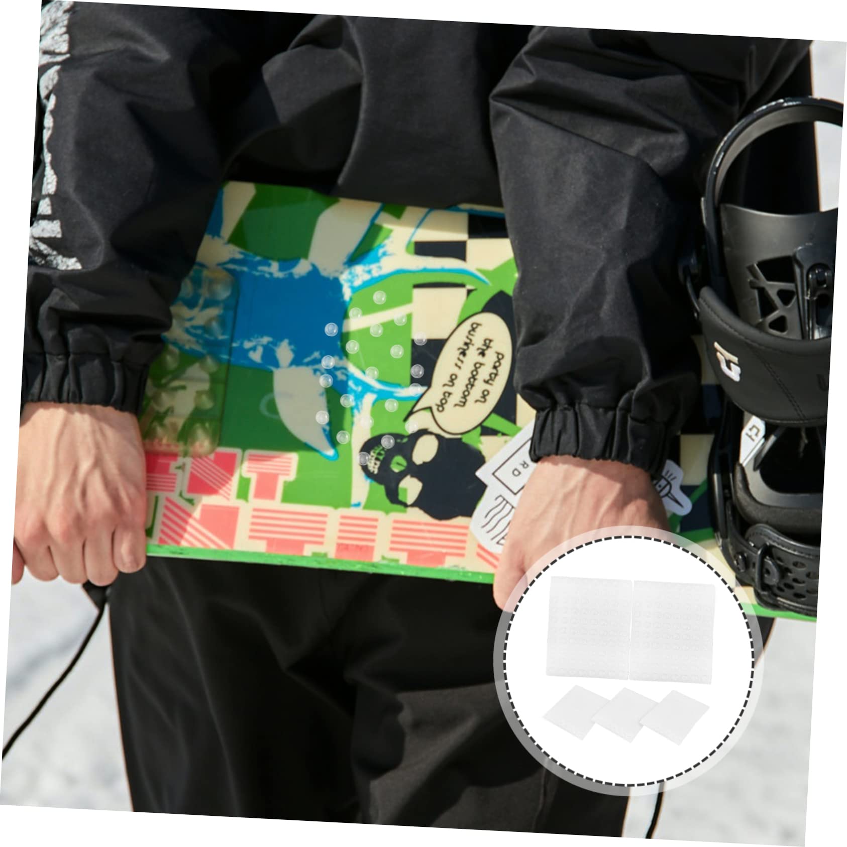 Sosoport 15fogli Tappetini Antiscivolo per Snowboard Adesivi per Scarpe Invernali e attività all Facile Installazione e Adesività