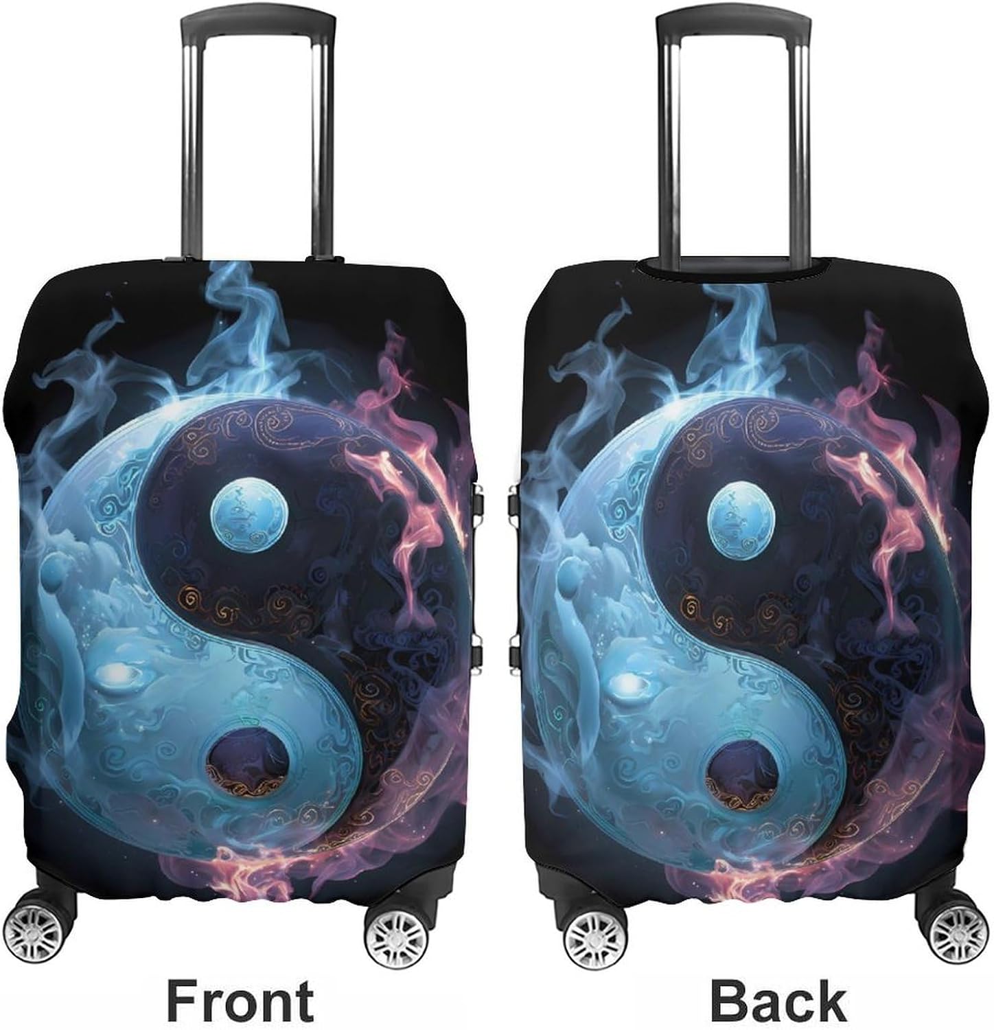 Chinese Ying-Yang-Symbol Suitcase Covers for Luggage Carry On Cover Travel Accessories Fit 19-32 Inch image 3