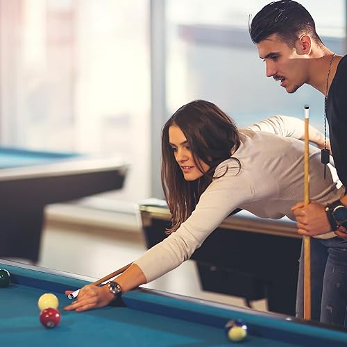 Miniatura 7 de Prasacco 10 juegos de puntas de billar de repuesto con casquillos blancos para taco de billar, puntas de taco de piscina atornilladas, puntas de