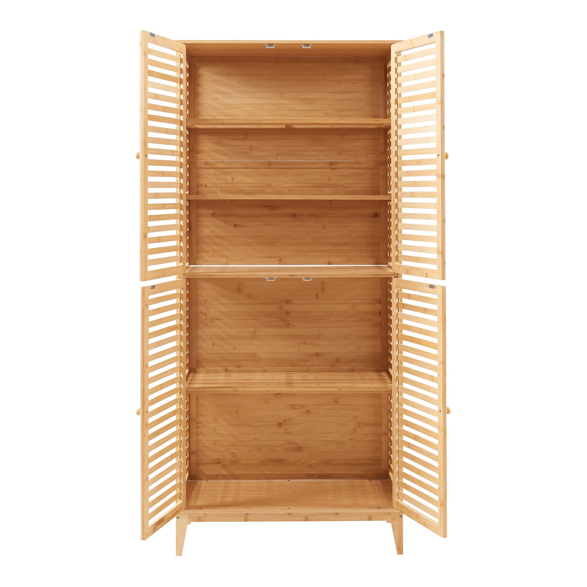 Armoire De Salle De Bain Raurgela Bambou 180 X 80 X 40 Cm Naturel [en Casa] Raurgela