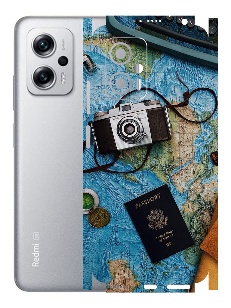 AtOdds - Redmi K50i (5G) Mobile Back Skin Rear Screen Guard Protector Film Wrap (Coverage - Back+Camera+Sides) (Travel Map) (B0BPMFXMNX) Amazon Price History, Amazon Price Tracker