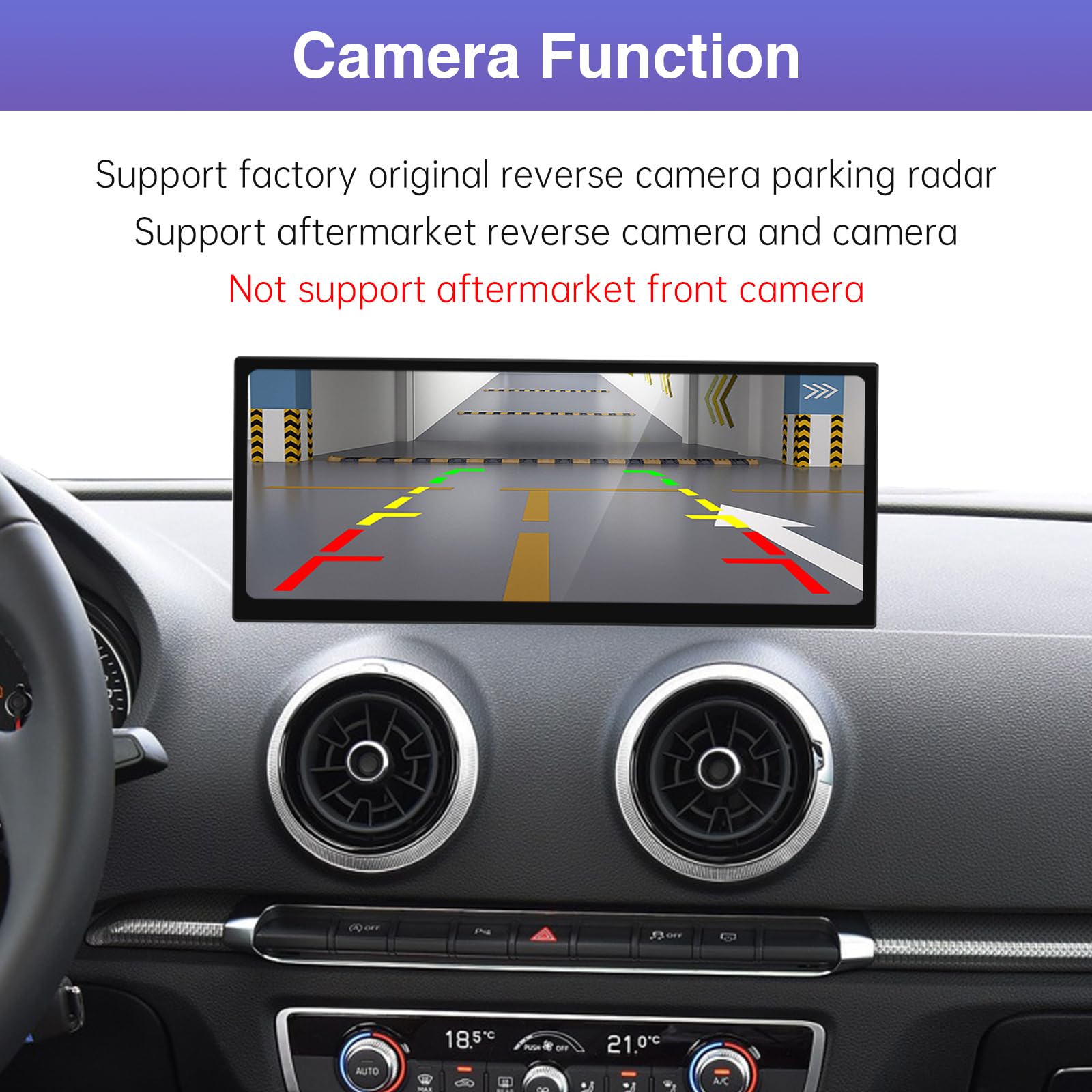 Road Top Autoradio CarPlay 12,3" per Audi A3 S3 con MIB 2014-2019 | Schermo Touchscreen ultrasottile Linux HD IPS, CarPlay senza fili, Android Auto, MirrorLink, Navigazione, Autoradio Bluetooth