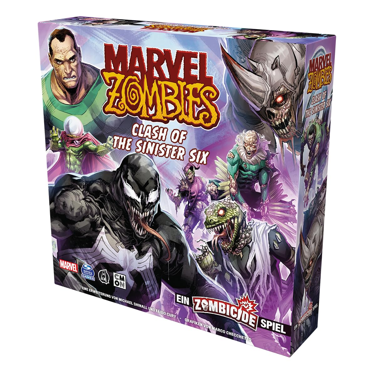 CMON, Marvel Zombies: Clash of the Sinister Six – EIN Zombicide Spiel, Erweiterung, Kennerspiel, Dungeon Crawler, 1-6 Spieler, Ab 14+ Jahren, 60 Minuten, Deutsch