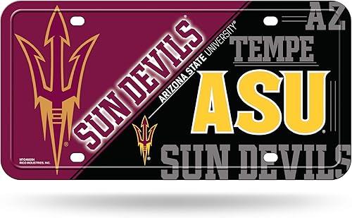 Miniatura 25 de NCAA etiqueta de metal para auto, negro