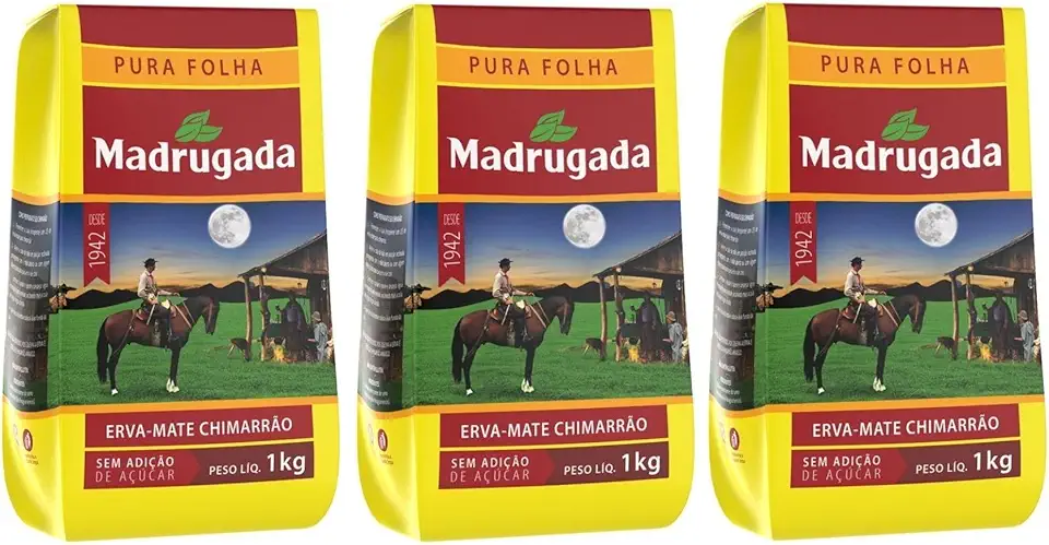 Erva Mate Madrugada Pura Folha Kit 3Kg
