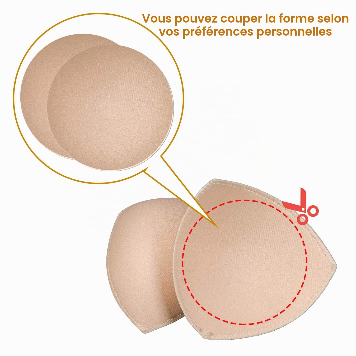 3 Bra Pads Inserts de Soutien-Gorge Femme