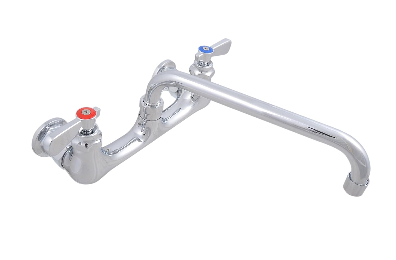 BK Resources BKF-8-G OptiFlow Heavy Duty 8" On Center Splash Mount Faucet with 8" Swing Spout