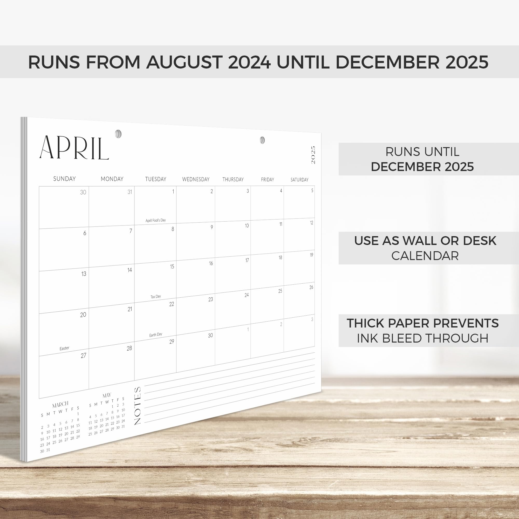 amazon-com-aesthetic-desk-calendar-2024-2025-runs-from-august-2024-until-december-2025-minimalistic-office-desktop-wall-calendar-16-x12-for-easy-organizing-office-products