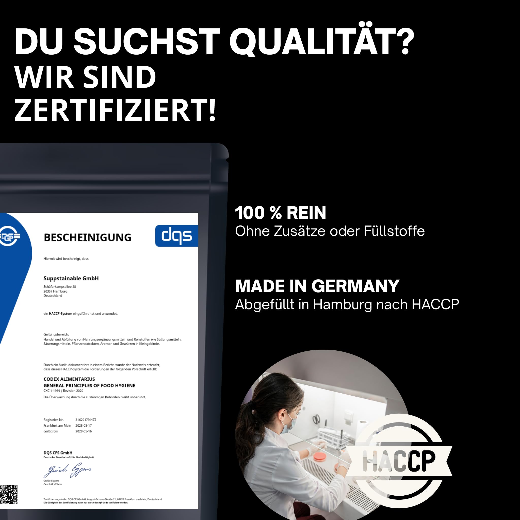 25 kg | Apfelsäure Pulver E296 | Malic Acid | Säuerungsmittel Lebensmittel | 40–100 Mesh | Getränke Süßwaren | Rohstoff | INGREO