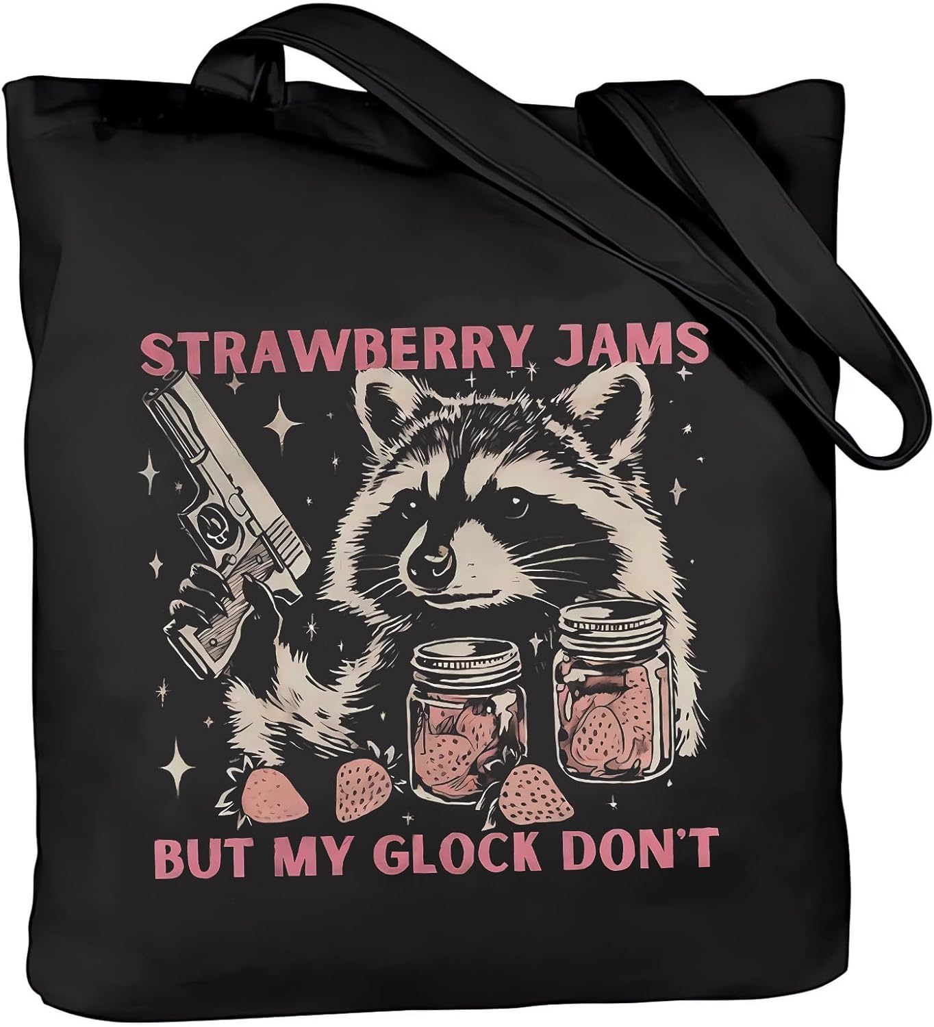 Canvas Aesthetic Tote Bag for Women Cute Trendy Animal Graphic Shoulder Shopping Tote Bags with Zipper Pockets