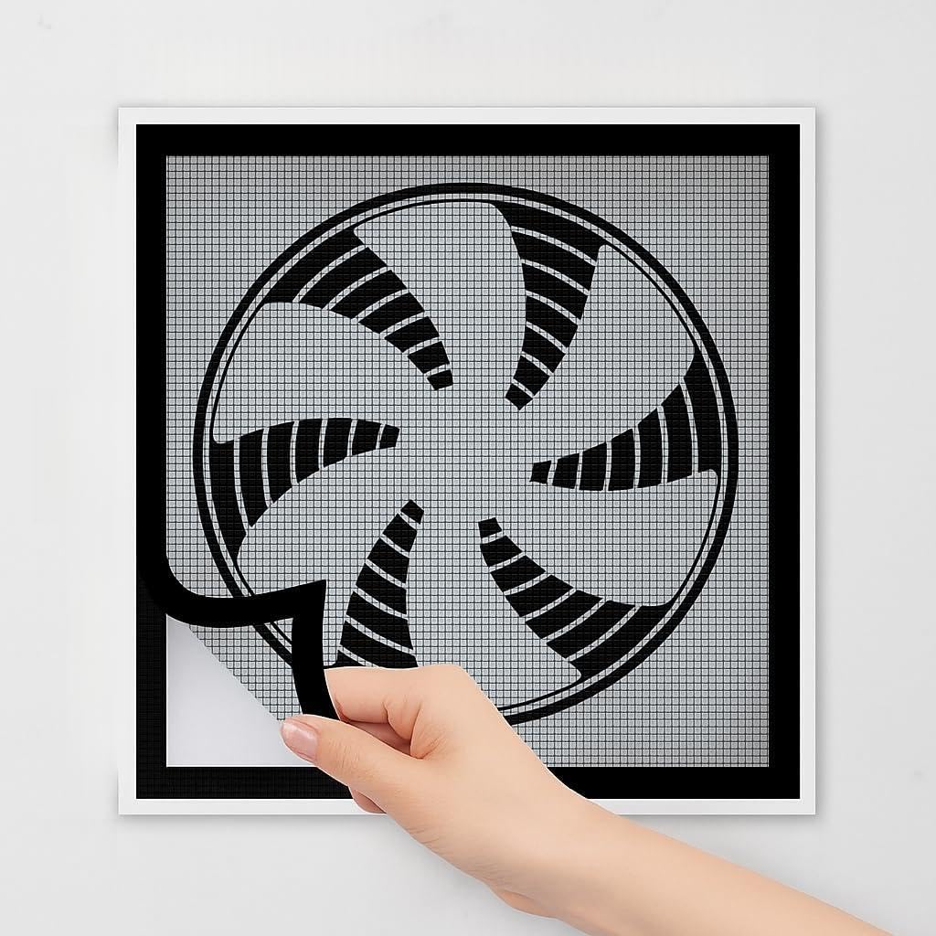 Mosquito Net for Exhaust Fans & Bathroom Windows, Kitchen Mini Windows Net Ventilation Window Easy-Fit Fibre Glass Net Pre Stitched Ready-to-Use (Black, 30x30 cms)-image-38