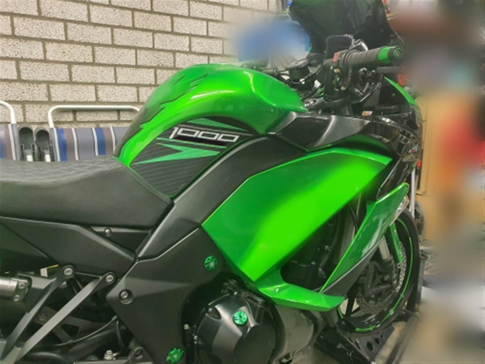 KYN voor Kawasaki Z1000 2014 2015 2016 Z 1000 Motorfiets 3M Gas Tank Pad Anti-slip Stickers Zijbrandstof Gas Grip Sticker Protector (Zwart