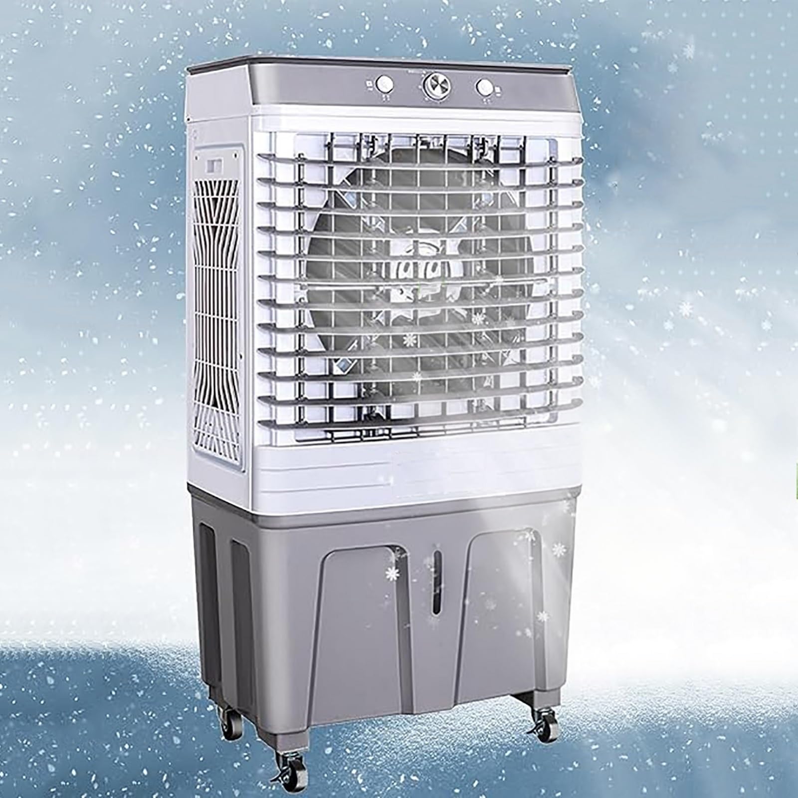 3 in 1 Portable Air Conditioner, Evaporative Cooler 3 Speeds, 20M Air Supply Distance, 80L Water Tank, 500W Rated Power, 120°Wide Angle Air Supply, for Home Commercial Industrial(106cm)