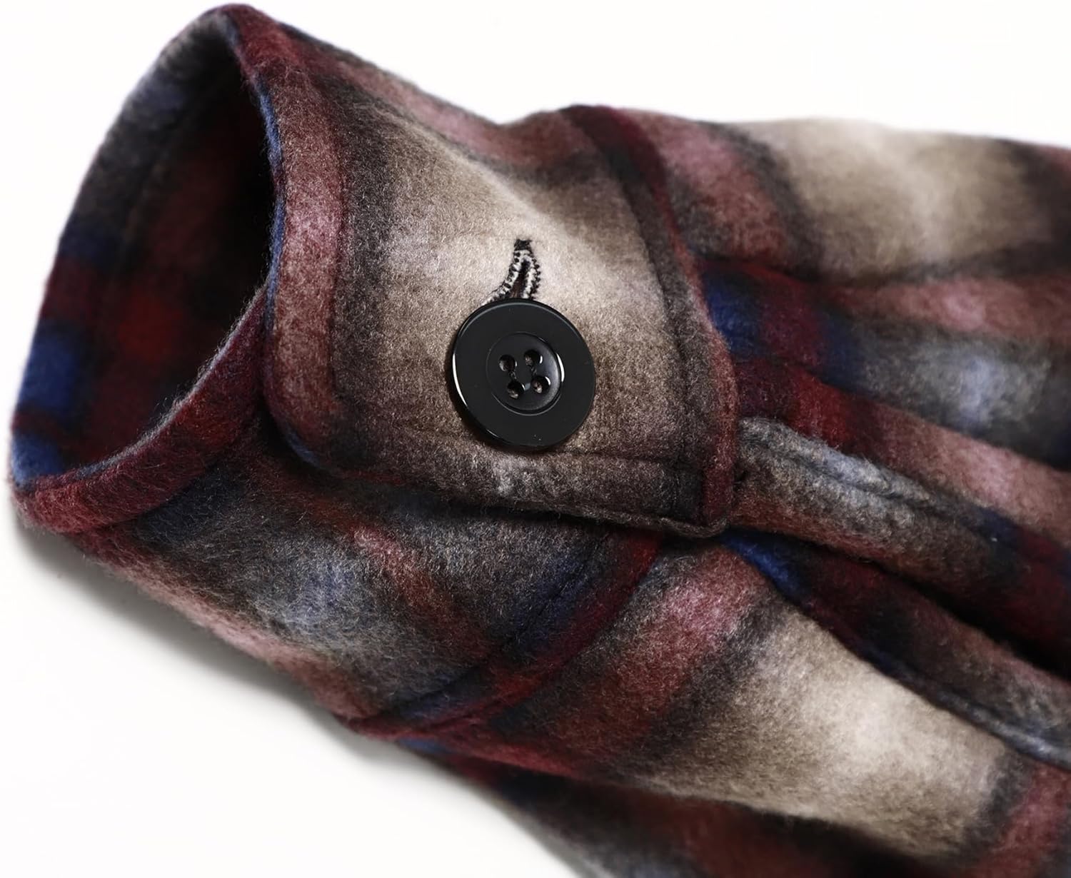 Facitisu Hoodies for Men Sherpa Lined Heavyweight Flannel Jackets Fleece Plaid Winter Warm Coats - Image 8