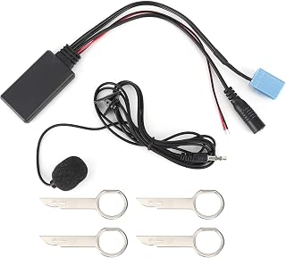 Akozon Audio Playback Adapter, 8pin Car Microphone Adapter 5.0 Aux Audio Cable Music Player Accessories Microphone Adapter Audio Adapter Car Audio Accessories