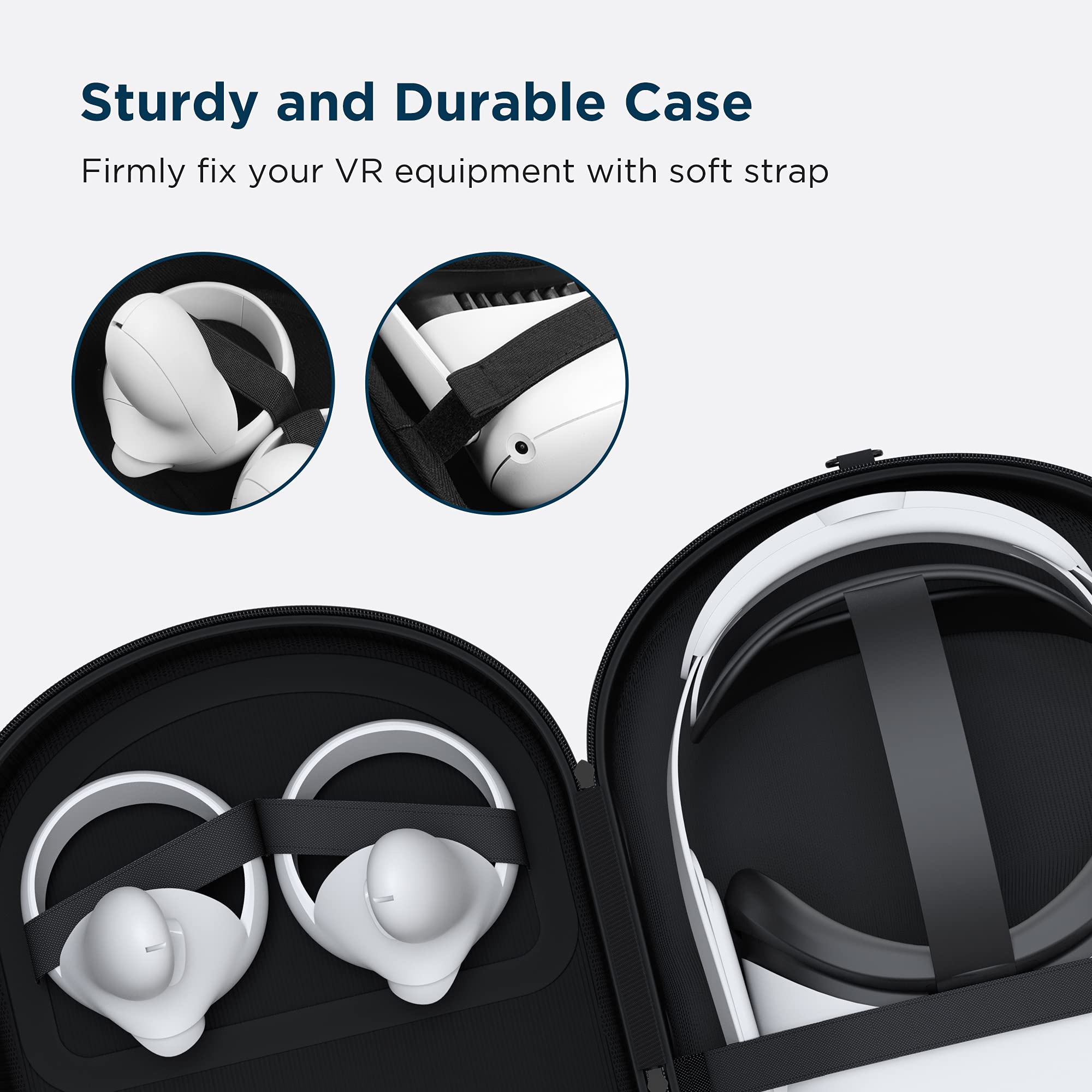  Quest2 専用ハードケース・シリコンカバー付 Amazon | KIWI design 保護カバー Quest 2 対応 VR シェル、両面