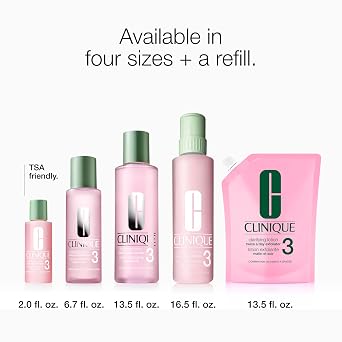Clinique Clarifying Lotion 1.0, 1, 2, 3 & 4 | Exfoliating Face Toner with Witch Hazel | 5 Formulas for Every Skin Type | Step 2 of 3-Step Skin Care Routine