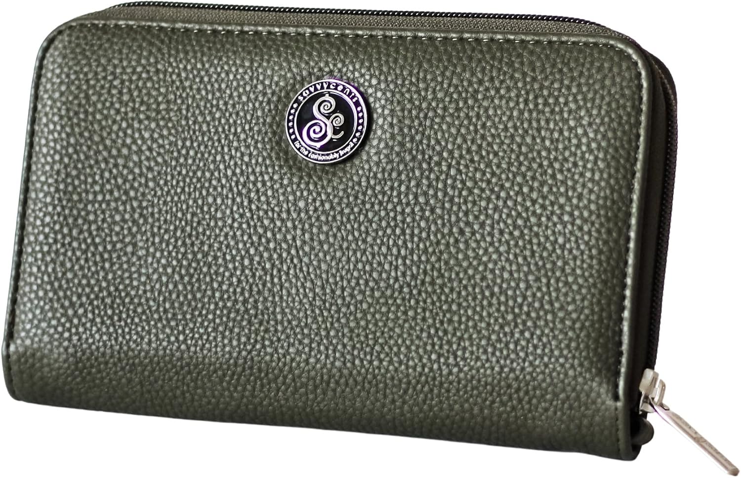 Cash Budgeting Wallet (Steel Blue), CLEARANCE, Zip Around, Accordion File System, Wristlet Strap, Women's Wallet