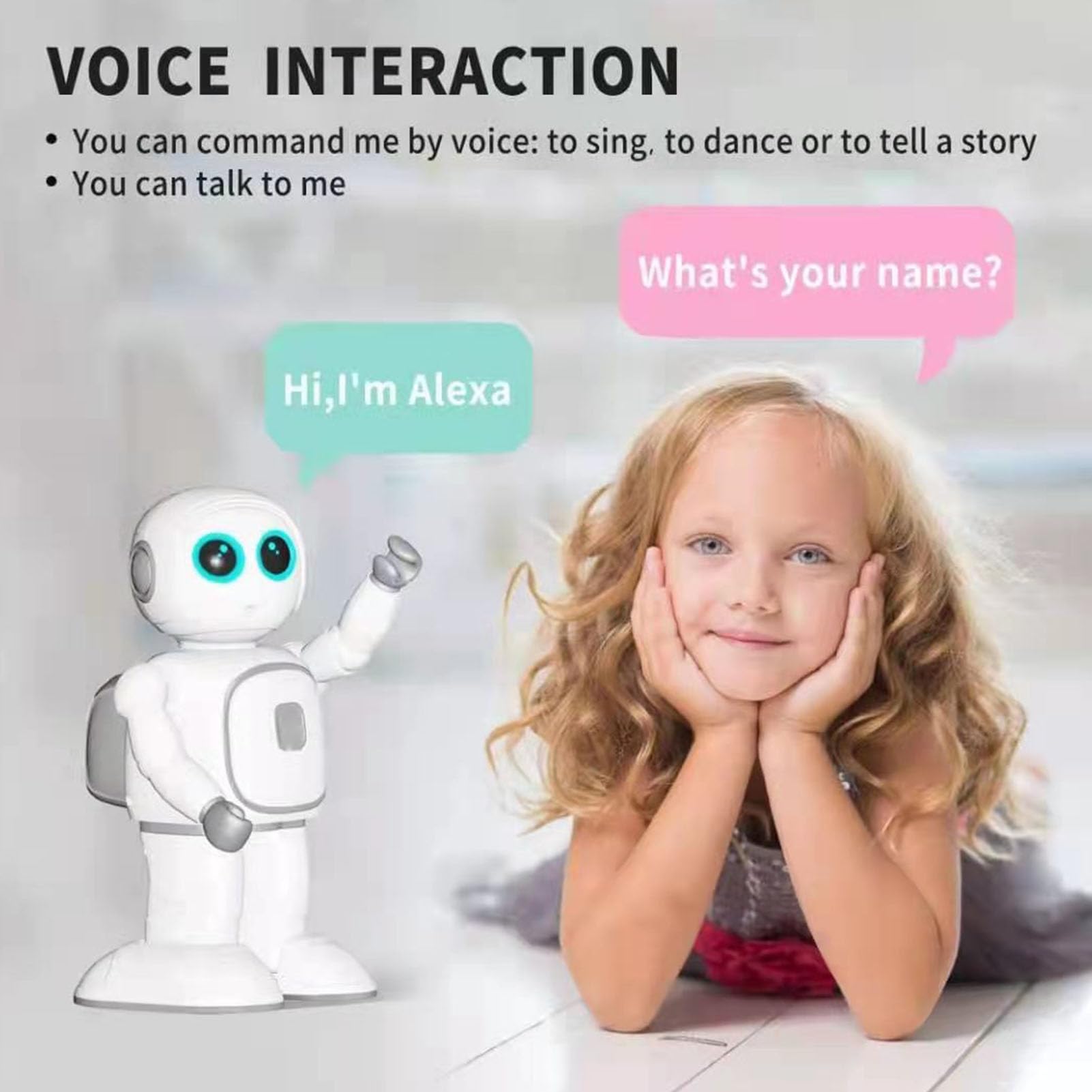 Robot Educativo para Niños R8Pro, Robot de Programación con Control de Voz, Inteligente Interactivo de Aprendizaje en Inglés para Educación Temprana