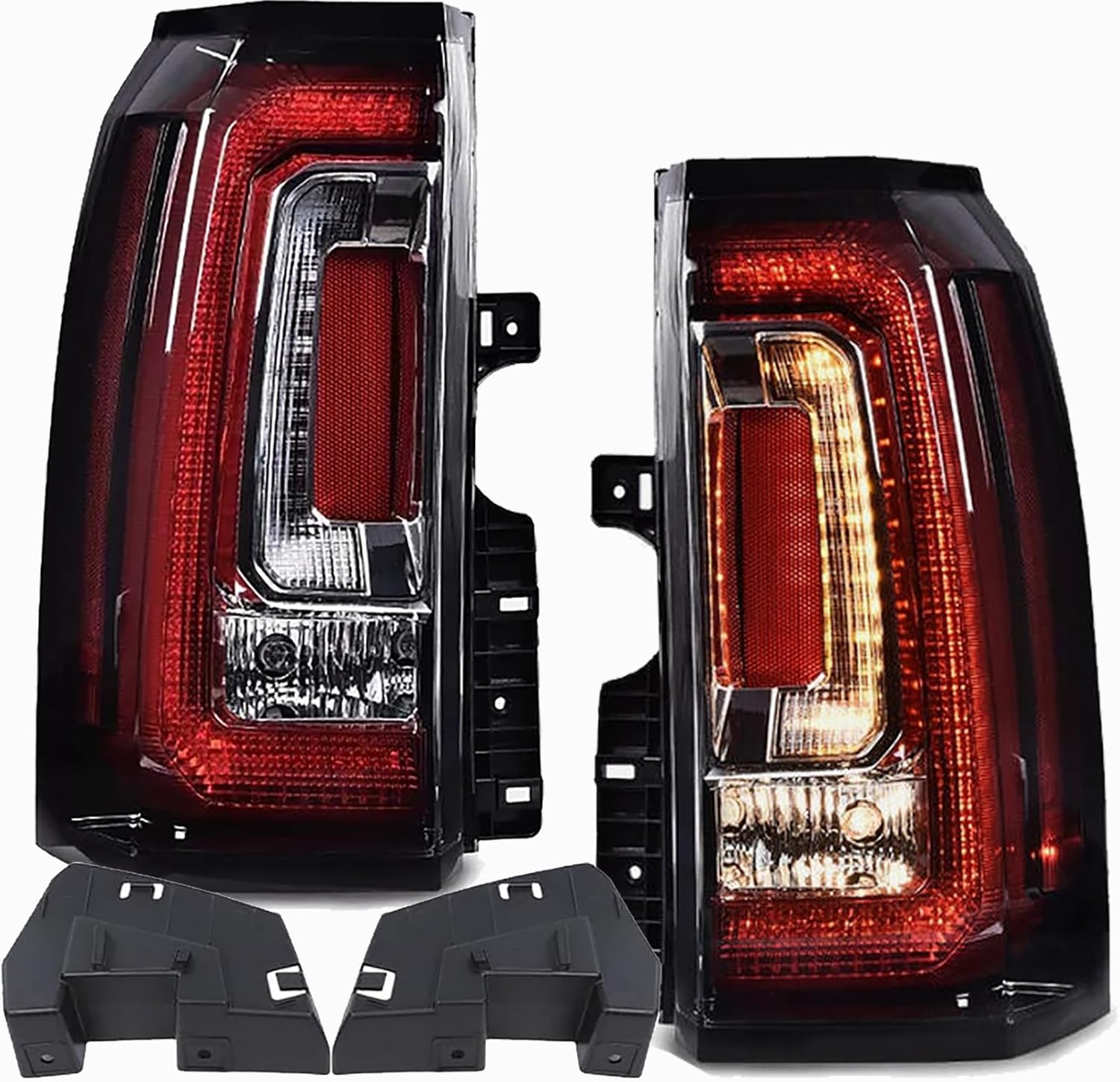 Tail Lights Assembly Fit For 2015-2020 GMC Yukon/Yukon XL Rear Brake Lamp Driver and Passenger Side 1 Pair Tail Light Assembly GM2800268 GM2801268