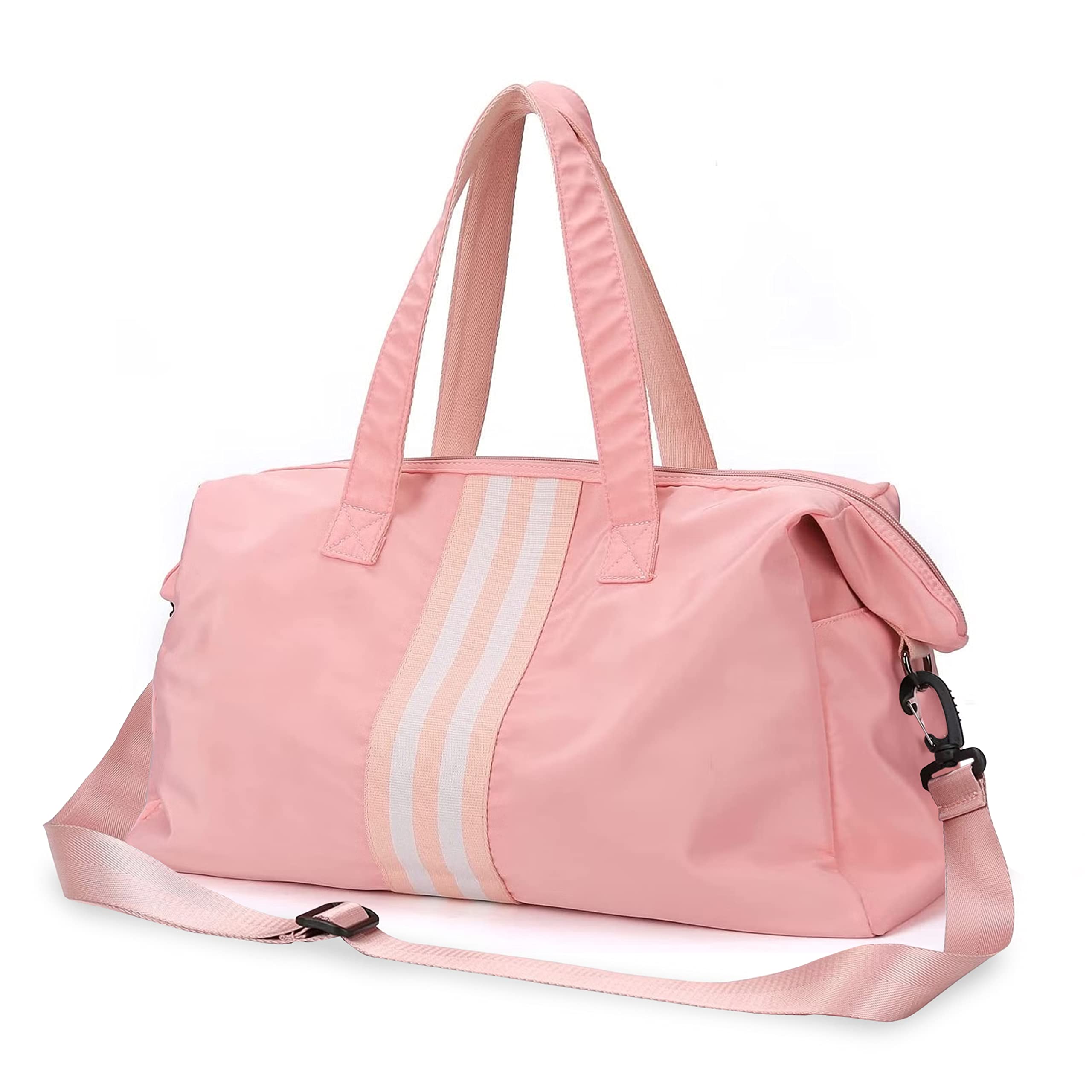Storite Nylon 47 Cms Imported Travel Duffle Bag for Women, Sports Gym Shoulder Handbag with Wet Pocket, Weekender Overnight Trolley Luggage Bag (Pink- 47x20x27cm) (B0C5M727D7) Amazon Price History, Amazon Price Tracker