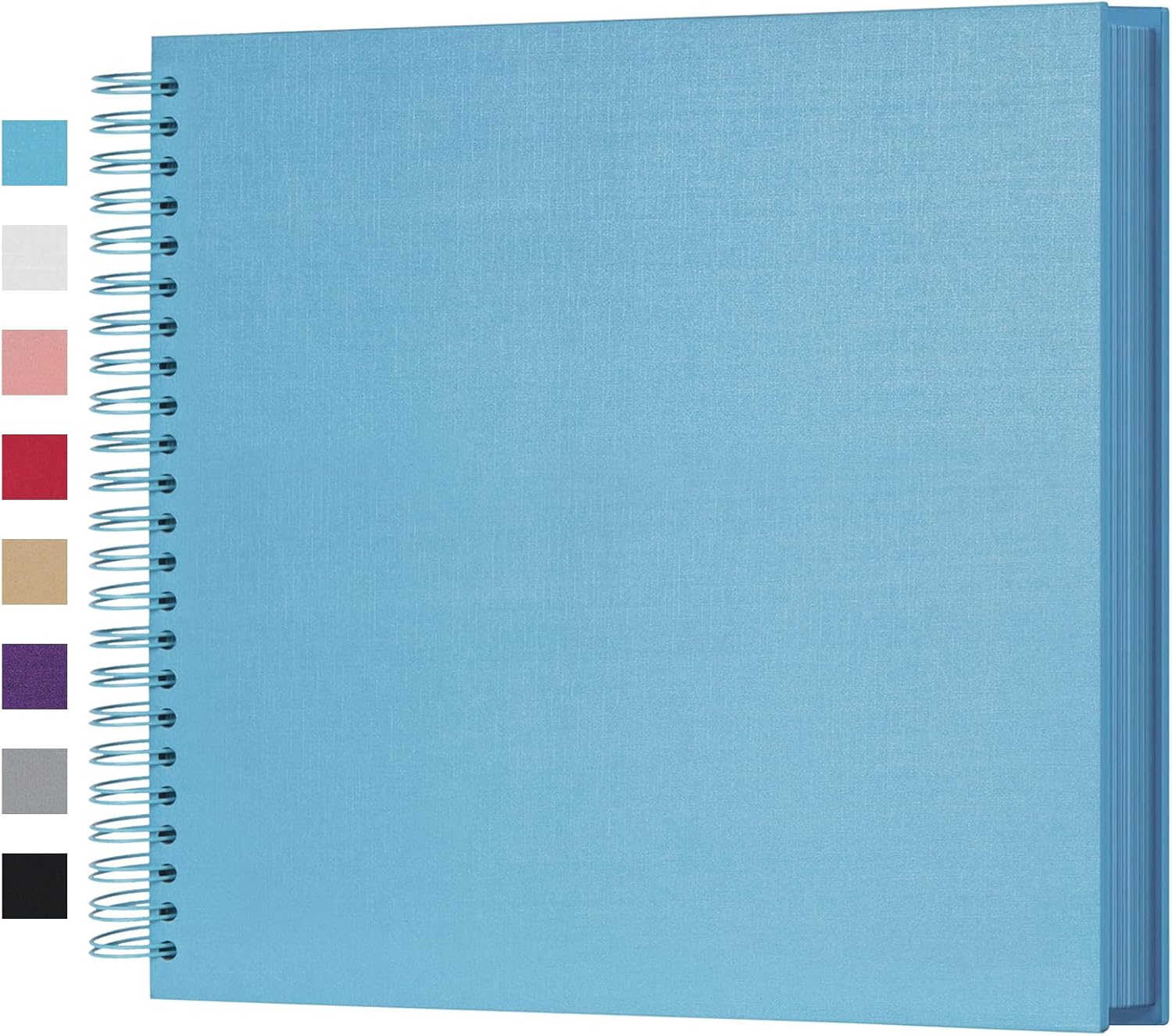 potricher 12 x 12 Inch Large DIY Scrapbook Photo Album 80 Pages Thick Kraft Blank Blue Paper Memory Book for Wedding and Anniversary Family (Blue, 12 Inch)