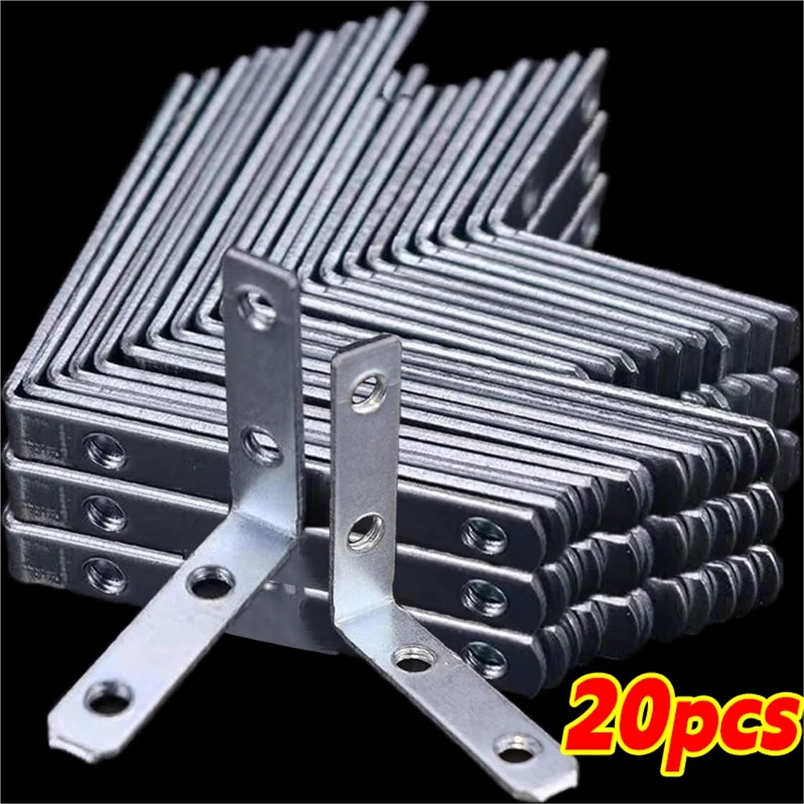 Escuadras Metalicas Herraje de unión soporte acero inoxidable universal for puertas estantes madera muebles 90 grados(10pcs-50mm)