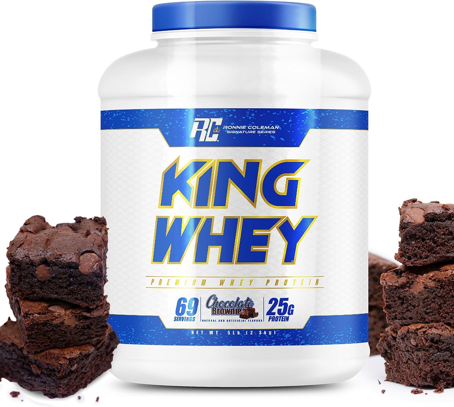 Ronnie Coleman Signature Series King Mass XL Protein Powder, Weight and Muscle Gainer, 60g Protein, 180g Carbohydrates, 1,000+ Calories Per Serving, Creatine and Glutamine (20lb, Dark Chocolate)