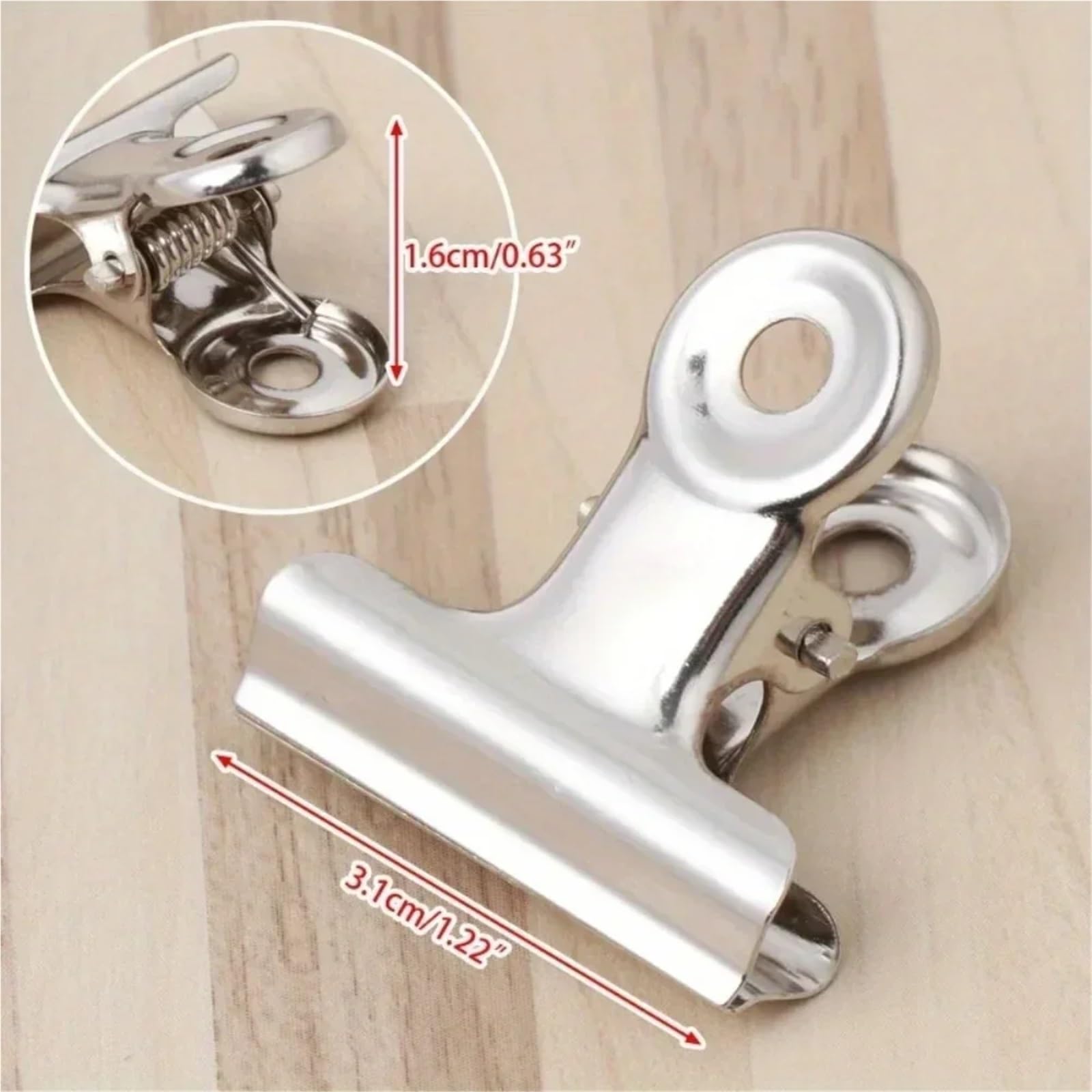 30 Stück Edelstahl-Clips für Küche